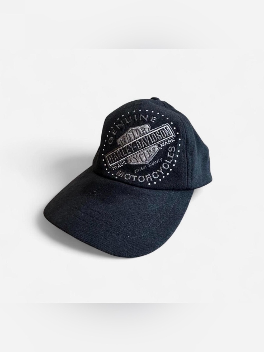 Harley-Davidson Studded Genuine Motorcycles Baseball Cap Bikercore Moto Chic